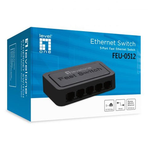 Switch sobremesa level one 5 puertos fast ethernet 10 - 100