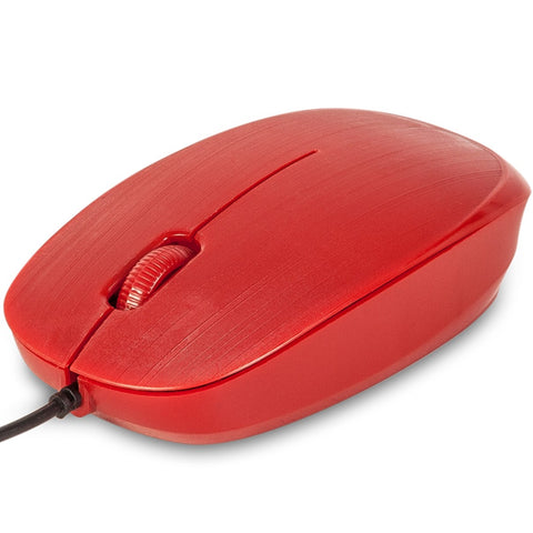 Raton con cable ngs flamered - optico - 1000dpi - 2 botones + scroll -  ergonomico - usb - rojo