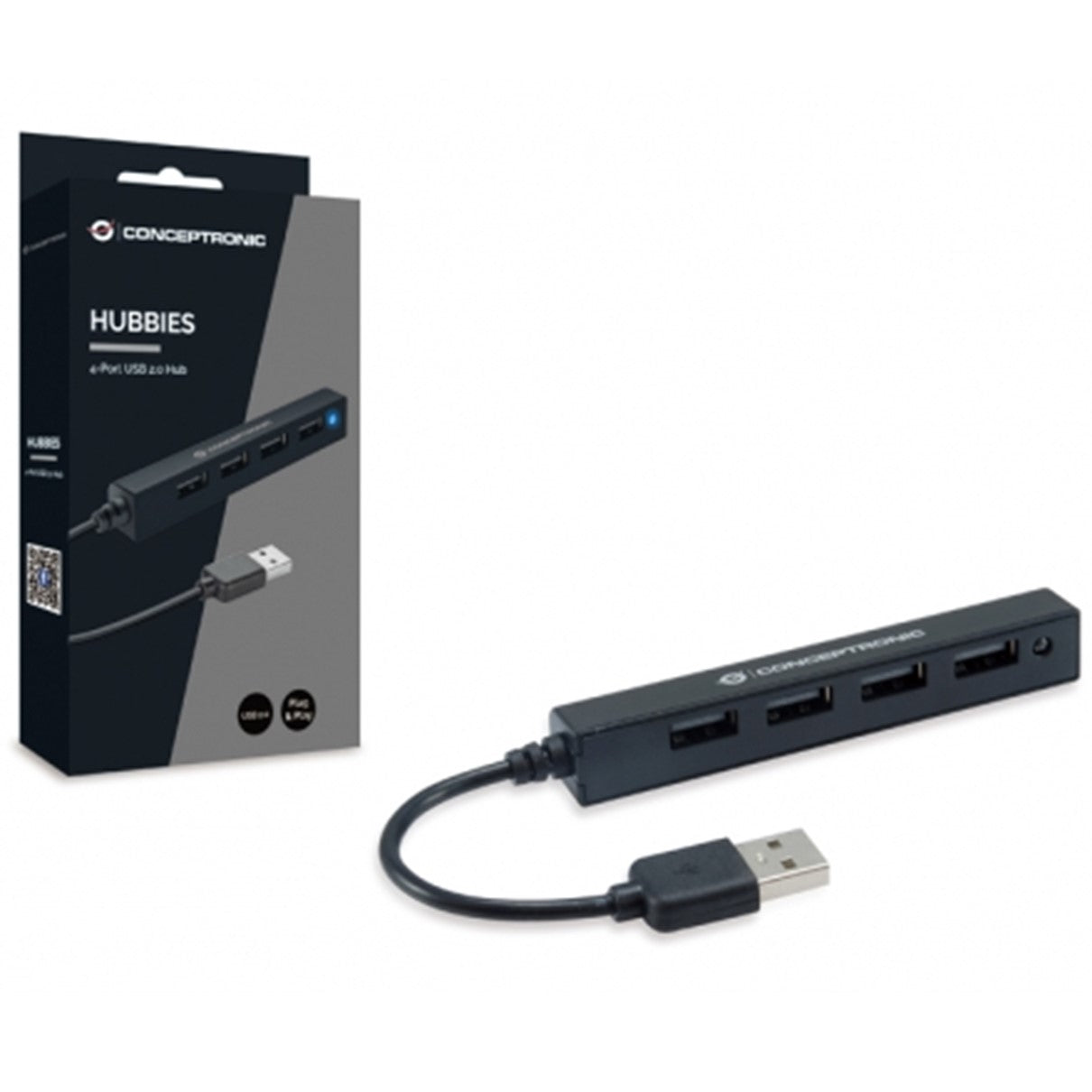 Hub usb 2.0 conceptronic hubbies05b 4 puertos