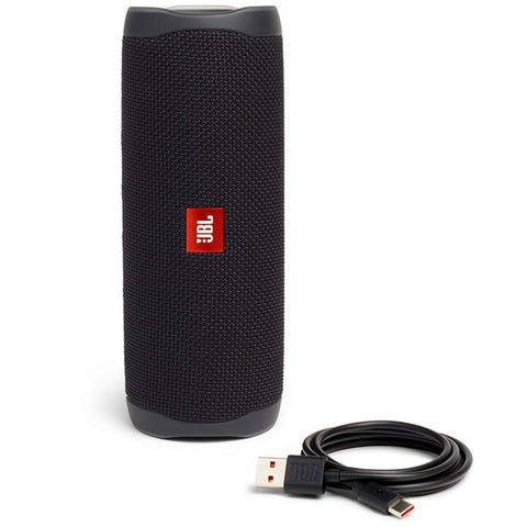 Altavoz bluetooth jbl flip 5 black - 20w rms -  ipx7 - bateria 4800mah - manos libres - negro