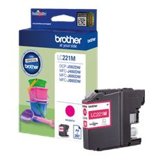 Cartucho tinta brother lc221m magenta 260 paginas dcpj562dw -  mfcj480dw -  mfcj680dw