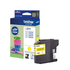 Cartucho tinta brother lc221y amarillo 260 paginas dcpj562dw -  mfcj480dw -  mfcj680dw