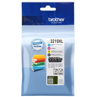 Pack cartuchos tinta brother lc3219xlval negro cian magenta amarillo 3000 paginas negro -  1500 paginas color