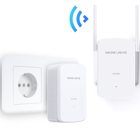 Kit de repetidores wifi mercusys mp510 kit av1000 gigabit -  300mbps -  pack 2 unidades