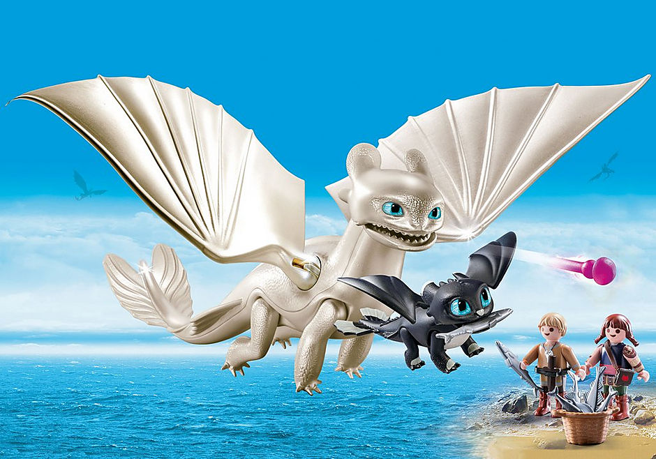 Playmobil como entrenar a tu dragon furia diurna y bebe dragon con niños