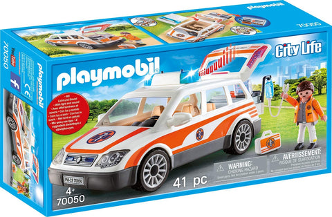 Playmobil rescate coche de emergencias con sirena