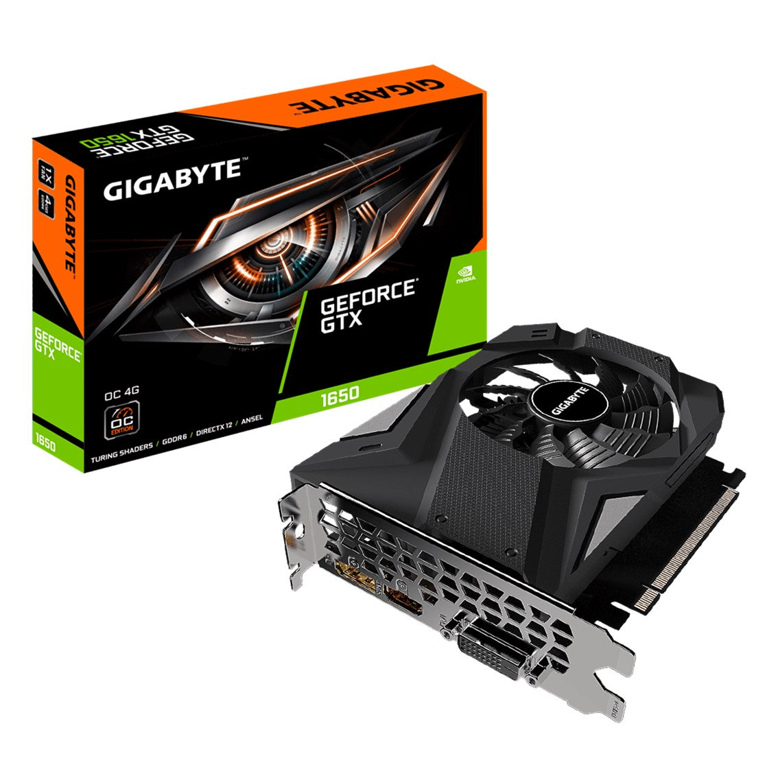 Tarjeta gráfica gigabyte nvidia geforce gtx1650 d6 oc 4gb gddr6 display port hdmi dvi - d