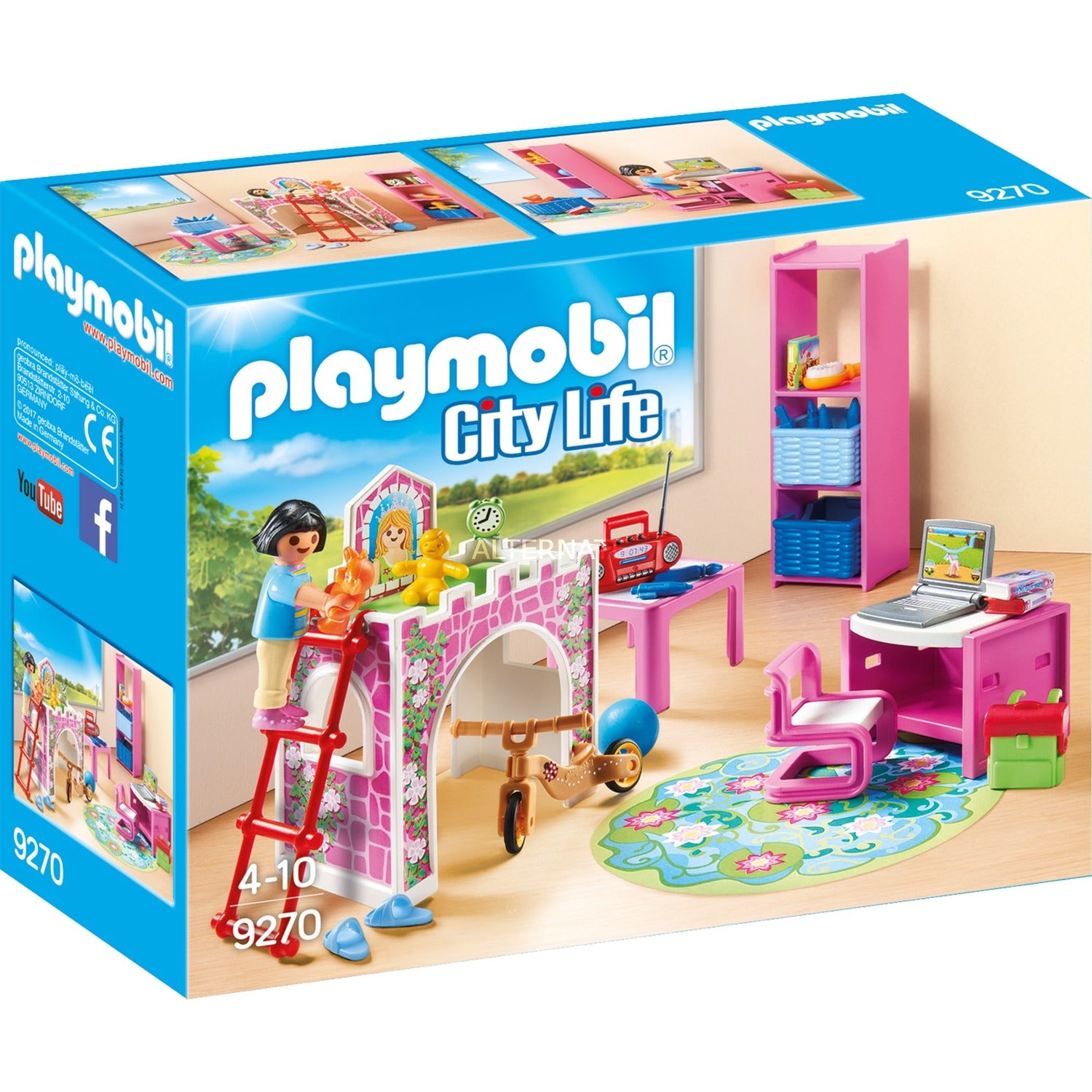 Playmobil ciudad casa moderna habitacion infantil