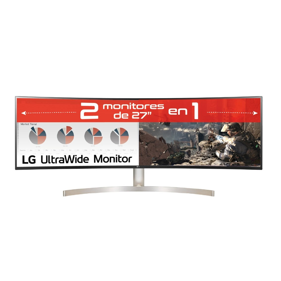 Monitor led lg ips curvo 49wl95c - we 5120 x 1440 5ms hdmi display port usb tipo c reg. altura