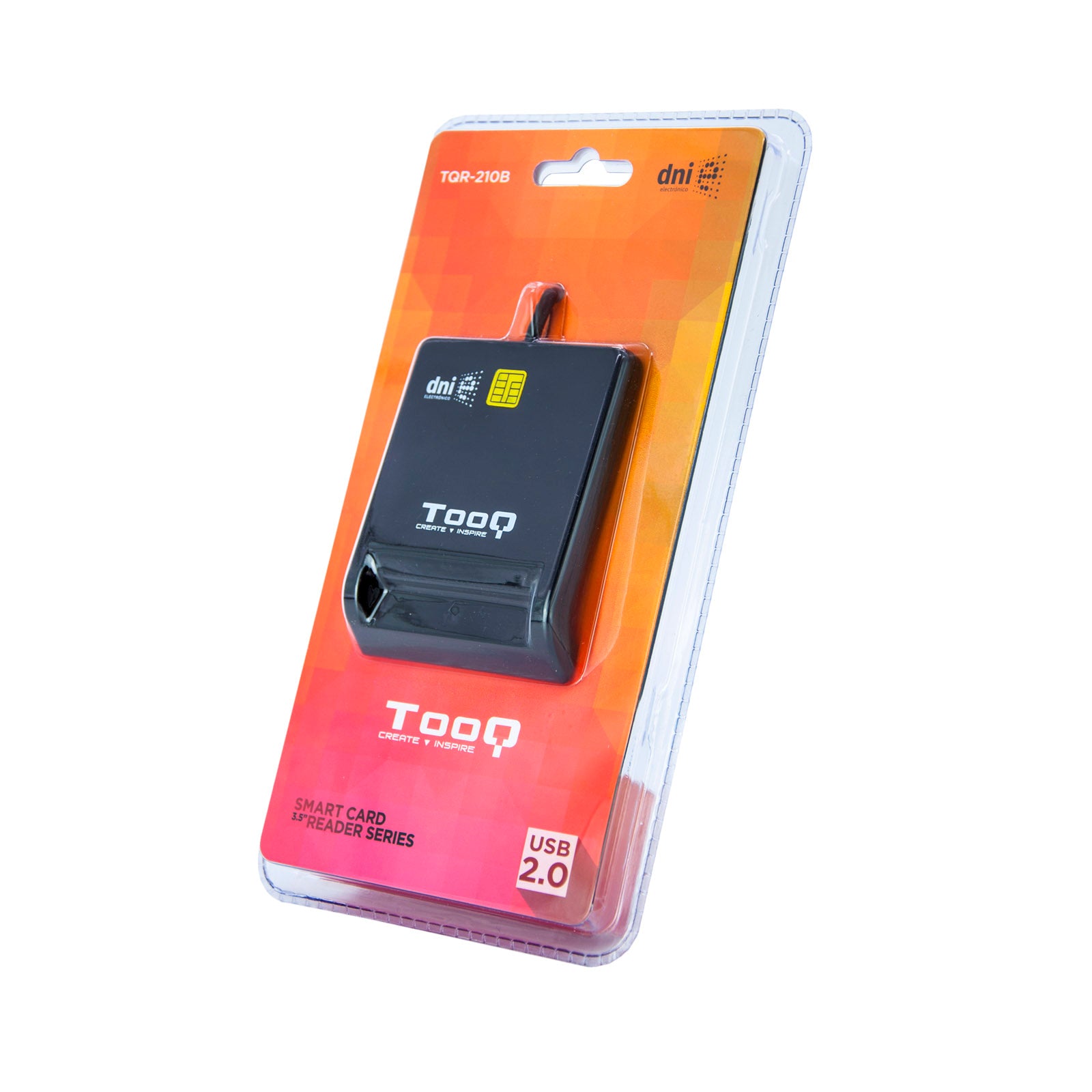 Lector de tarjetas dni tooq tqr - 210b usb 2.0 negro