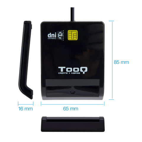 Lector de tarjetas dni tooq tqr - 210b usb 2.0 negro