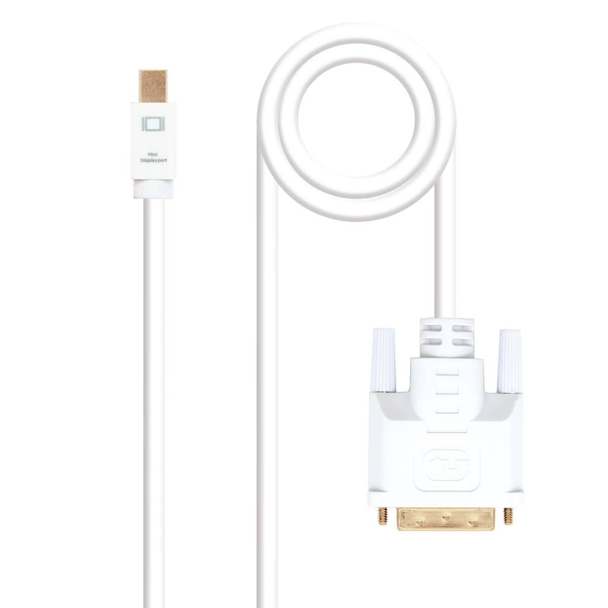 Cable nanocable conversor mini dp a dvi mini dp - m -  dvi - m blanco 2.0 m