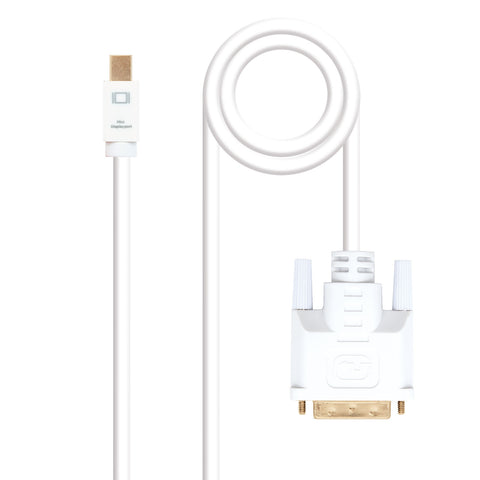 Cable nanocable conversor mini dp a dvi mini dp - m -  dvi - m blanco 2.0 m