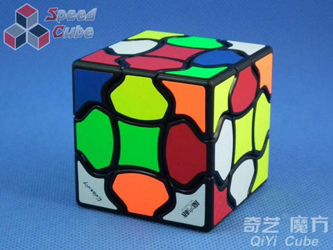 Cubo de rubik qiyi fluffy 3x3 bordes negros