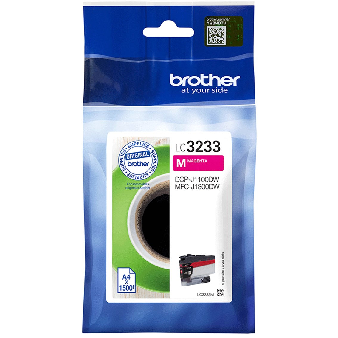 Cartucho tinta brother lc3233m magenta 1500 páginas