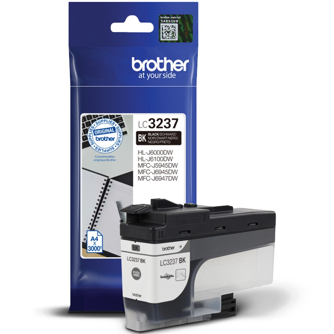 Cartucho tinta brother lc3237bk negro 3000 páginas