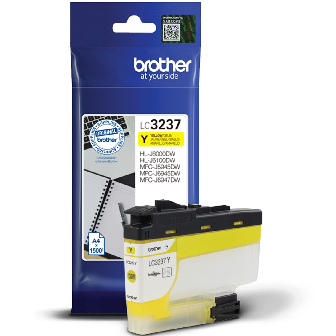 Cartucho tinta brother lc3237y amarillo 1500 páginas