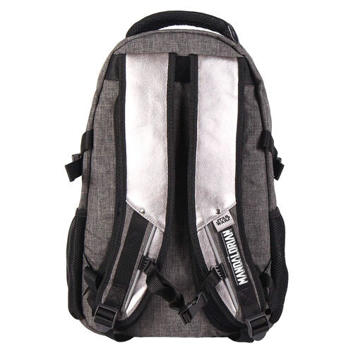 Mochila casual cerdá the mandalorian el cazarrecompensas plateada 47 cm