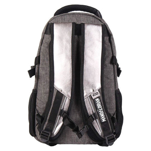 Mochila casual cerdá the mandalorian el cazarrecompensas plateada 47 cm