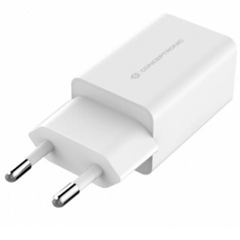 Cargador conceptronic 2xusb 5v - 12w blanco