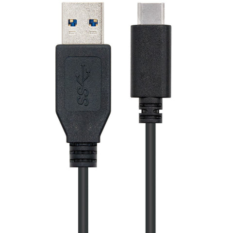 Cable nanocable conversor usb 3.1 gen2 a usb tipo c macho - macho negro 1m