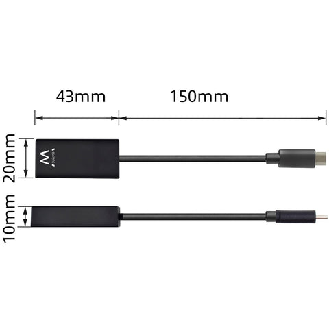 Cable adaptador ewent usb tipo c a hdmi 4k - 30hz macho - hembra