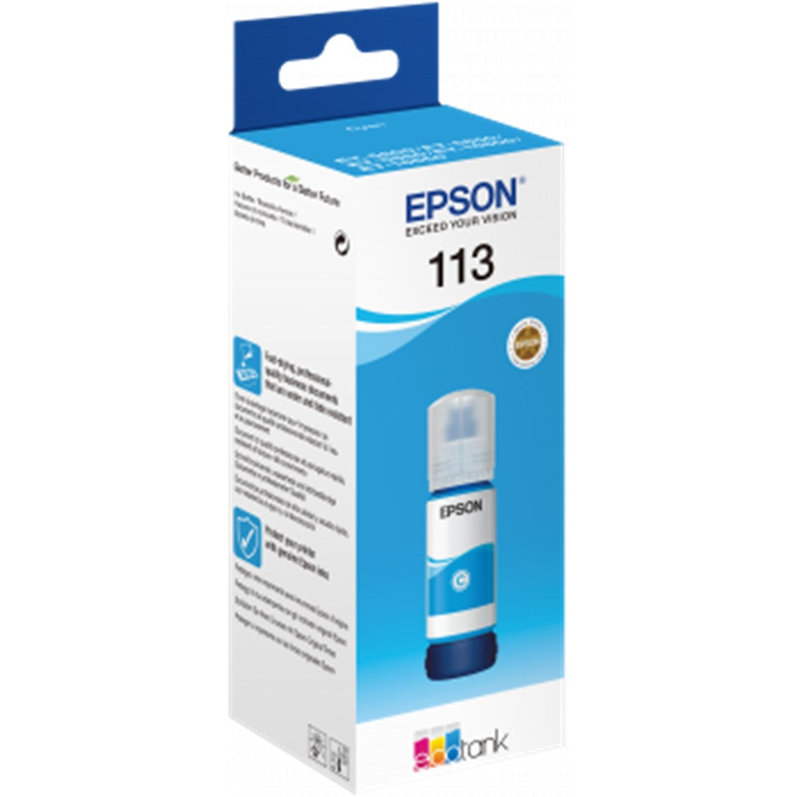 Cartucho tinta epson 113 ecotank pigment c13t06b240 cian ink bottle