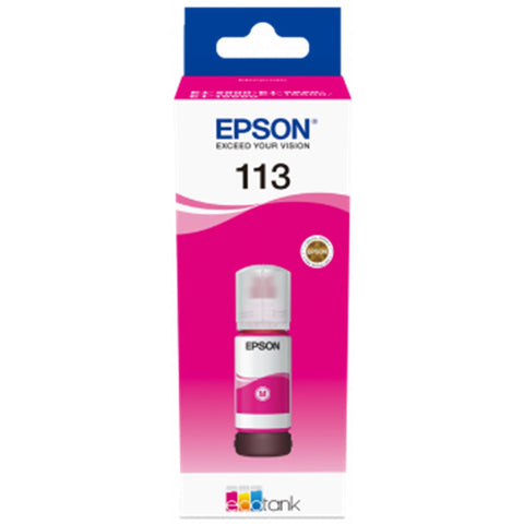 Cartucho tinta epson 113 ecotank pigment c13t06b340 magenta ink bottle