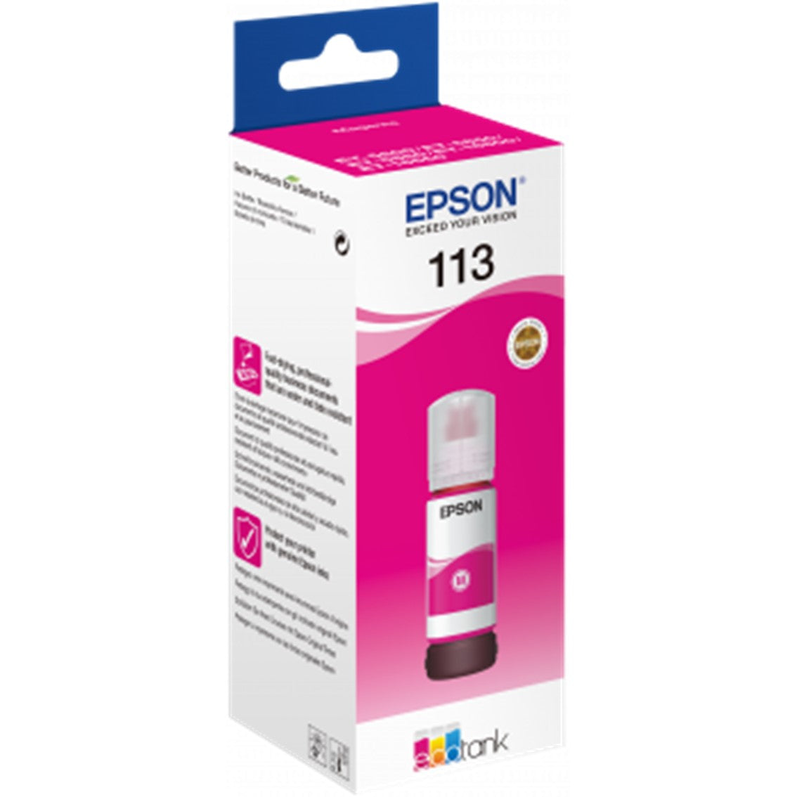 Cartucho tinta epson 113 ecotank pigment c13t06b340 magenta ink bottle