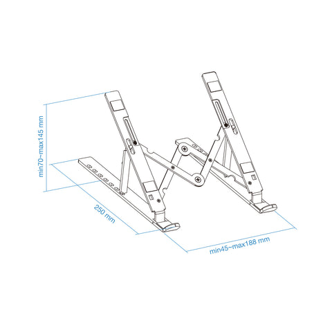 Soporte - base elevador tooq para portatil tablets libros