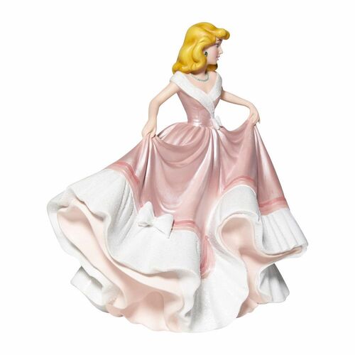 Figura enesco disney la cenicienta la cenicienta con vestido rosa