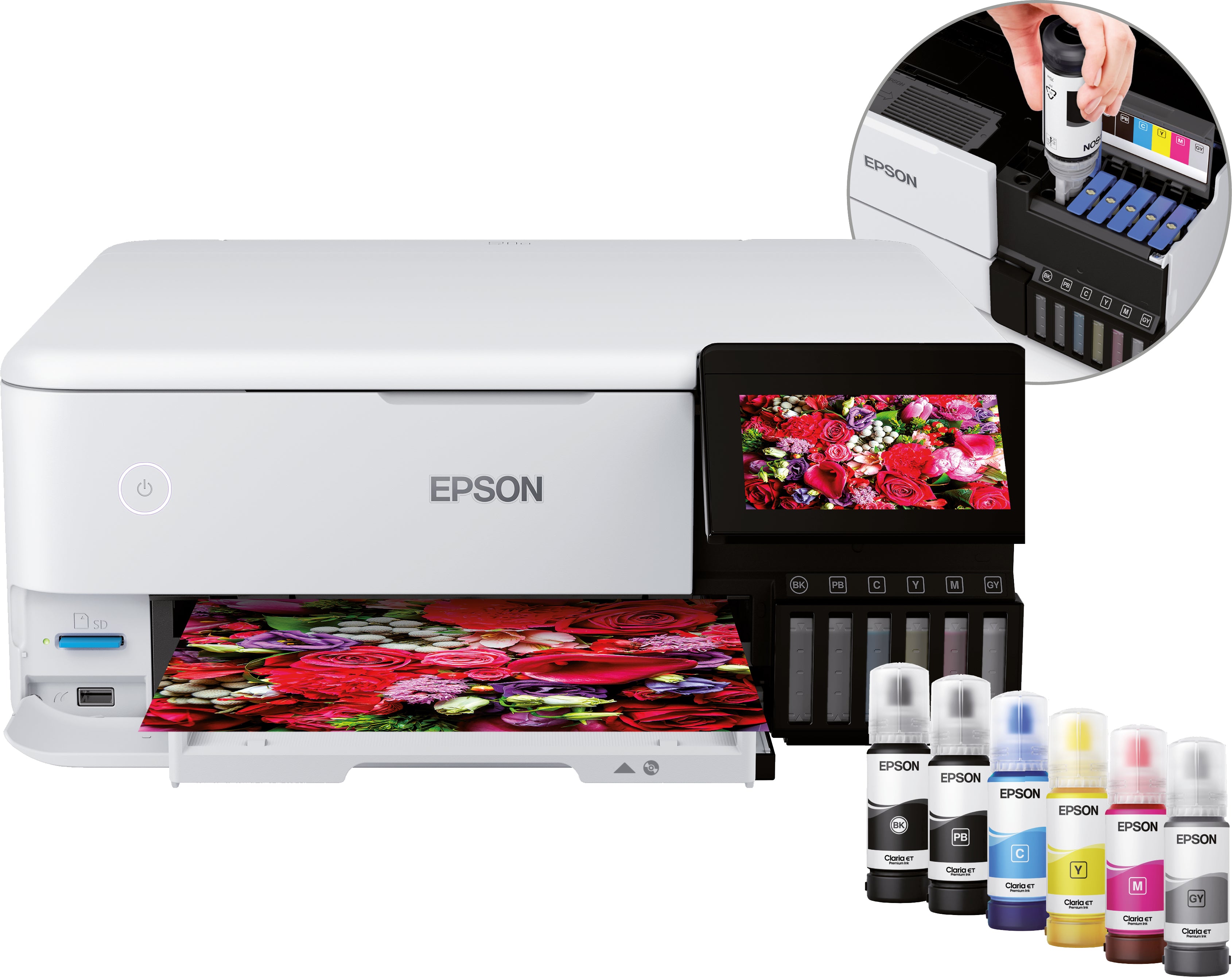 Multifunción inyección epson ecotank et - 8500 color wifi duplex