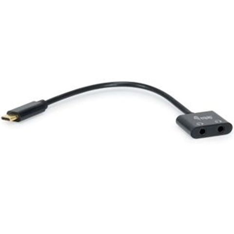 Adaptador equip usb tipo c a jack 3.5mm dual