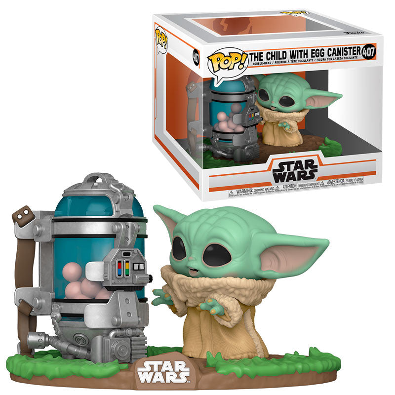 Funko pop deluxe star wars the mandalorian baby yoda con tarro de huevos 50962