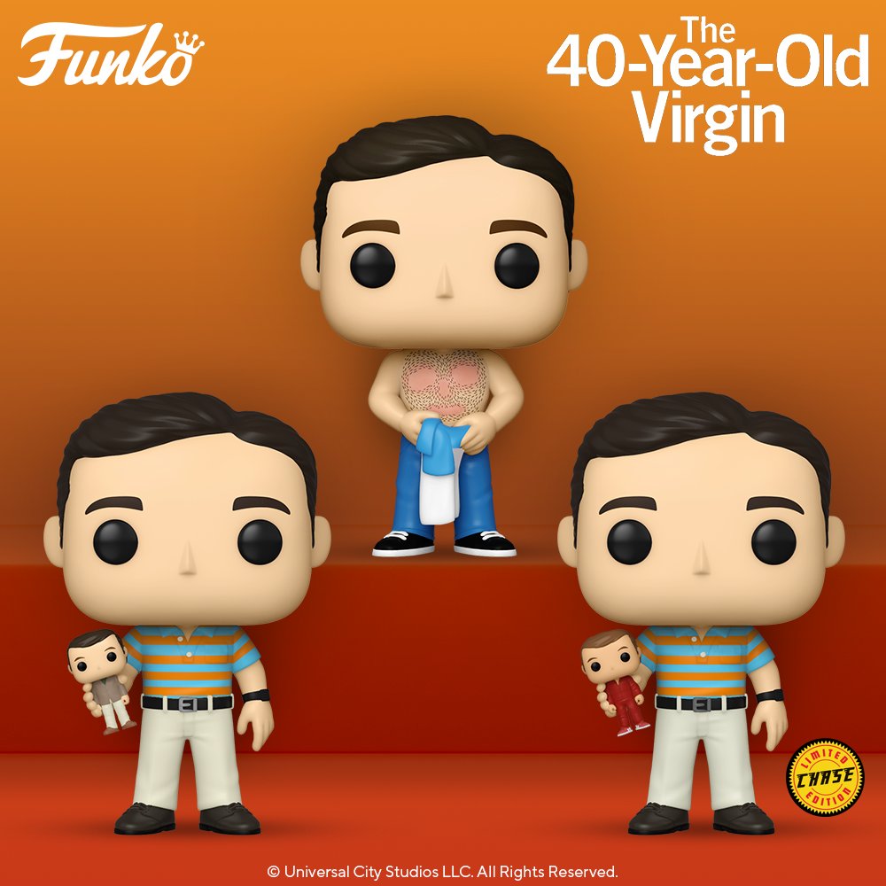 Caja sorpresa funko cine virgen a los 40 andy en sus tres variantes