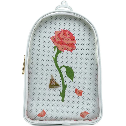 Mochila loungefly disney la bella y la bestia rosa
