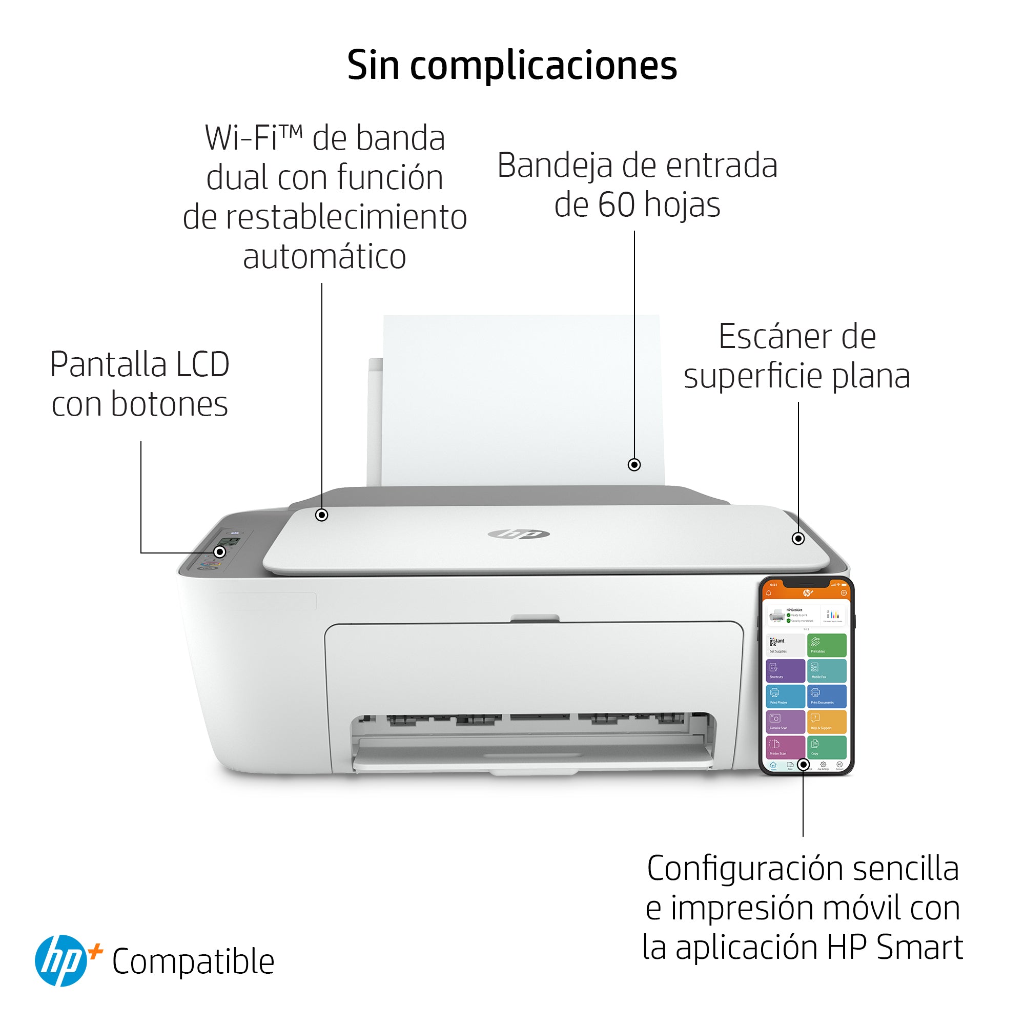 Multifunción inyección hp deskjet 2720e wifi