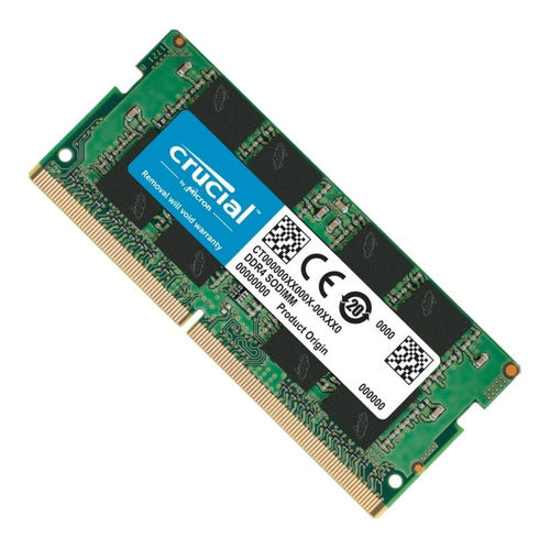 Memoria ram ddr4 16gb crucial - sodimm - 3200 mhz - pc4 25600 cl22