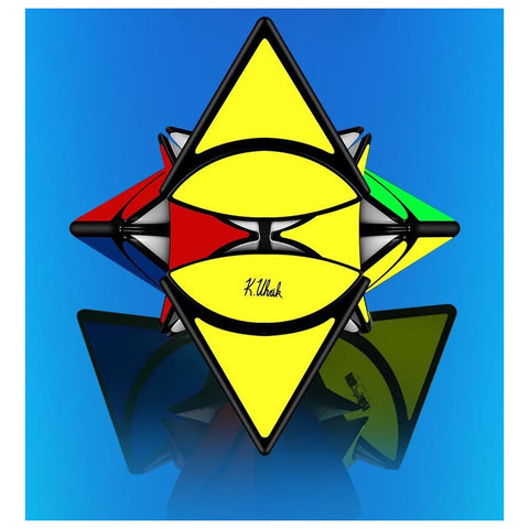 Cubo de rubik qiyi coin pyraminx tetrahedrom negro