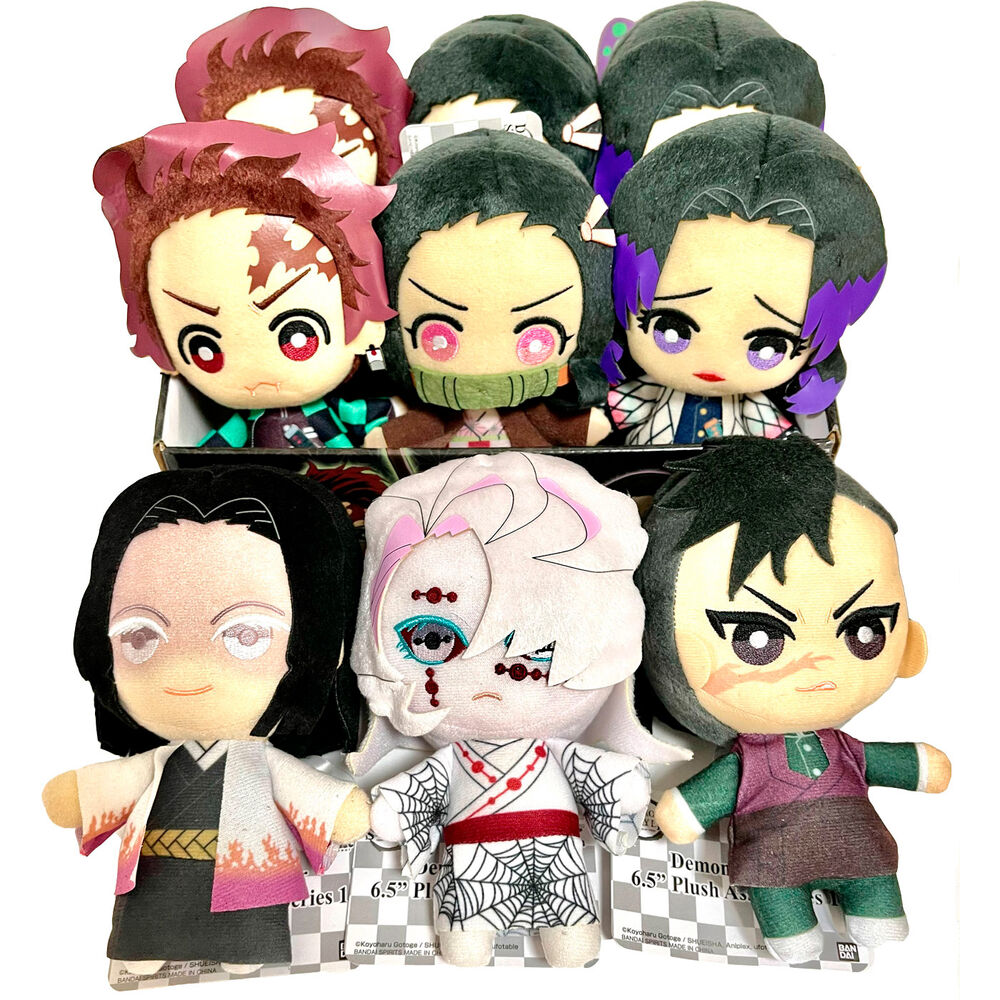 Set peluches banpresto kimetsu no yaiba demon slayer 9 unidades edicion exclusiva