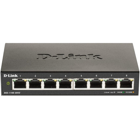 Switch d - link 8 puertos 10 - 100 - 1000 gestionable easysmart