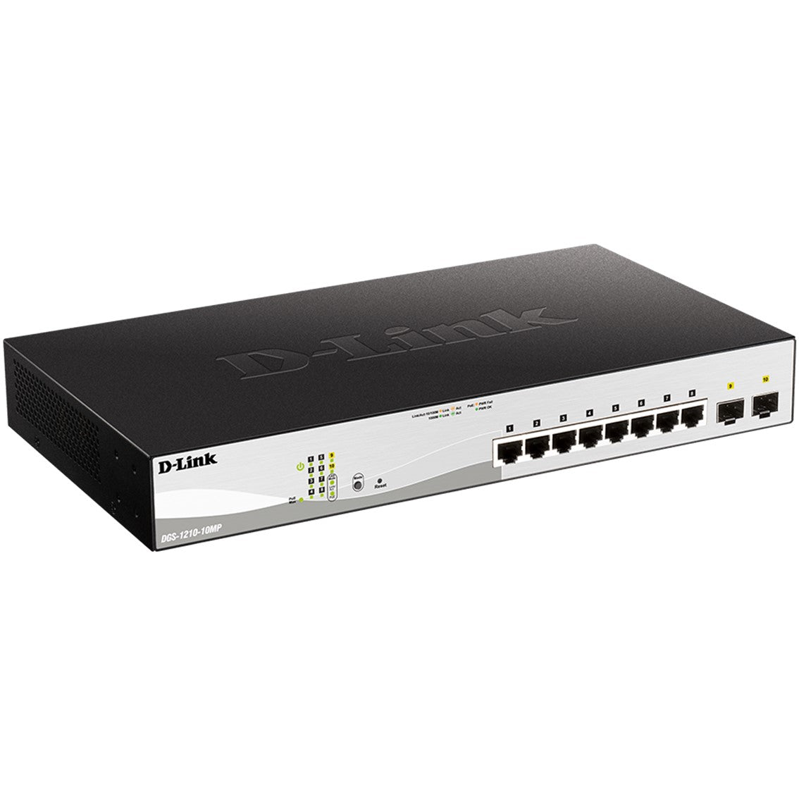 Switch d - link 10 puertos gestionable 8 gigabit ethernet 10 - 100 - 100 poe 2 sfp
