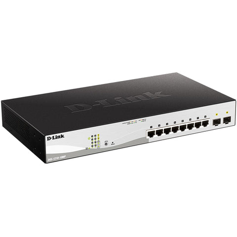 Switch d - link 10 puertos gestionable 8 gigabit ethernet 10 - 100 - 100 poe 2 sfp