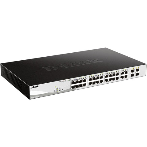 Switch d - link 28 puertos gestionable 24 gigabit ethernet 10 - 100 - 1000 poe 4 sfp