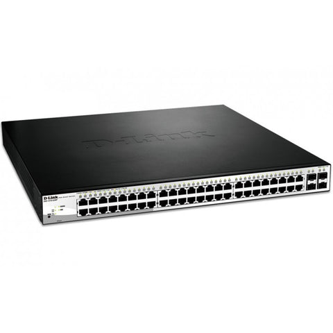Switch d - link 52 puertos gestionable 48 gigabit ethernet 10 - 100 - 100 poe 4 sfp