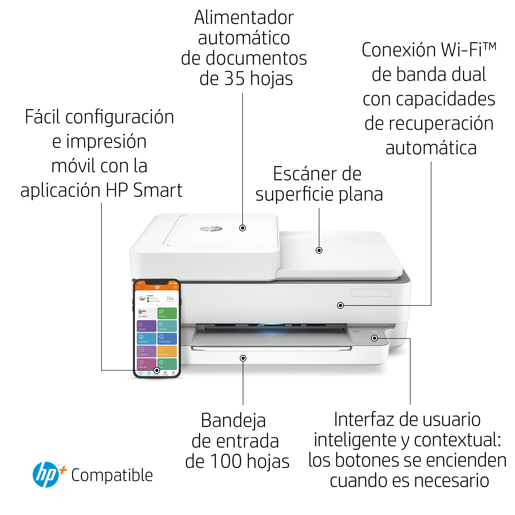 Multifunción inyección hp envy 6420e wifi duplex