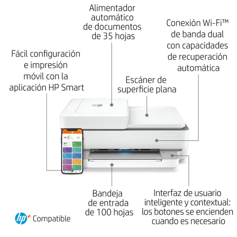 Multifunción inyección hp envy 6420e wifi duplex