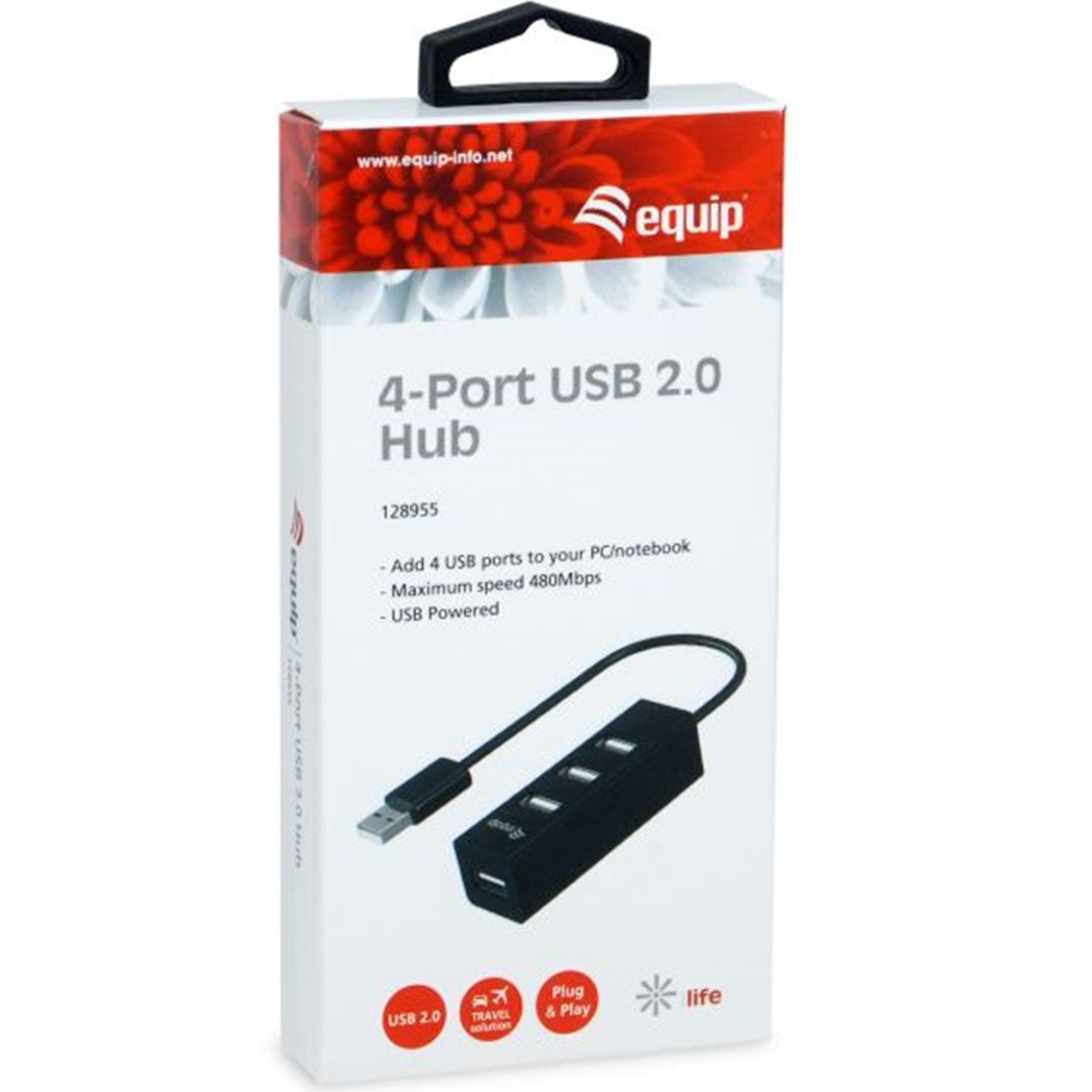 Hub usb equip usb tipo a a 4 puertos usb 2.0