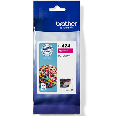 Cartucho tinta brother lc424m magenta 750 paginas