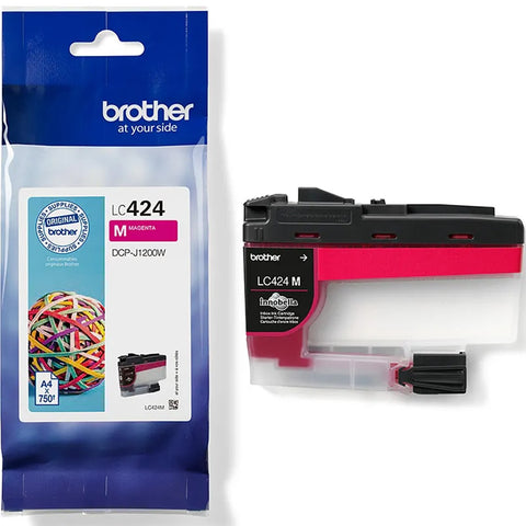 Cartucho tinta brother lc424m magenta 750 paginas